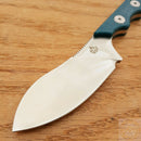 QSP Knife Neckmuk Neck Fixed Knife 2.88" D2 Tool Steel Blade Blue Micarta Handle 125D -QSP Knife - Survivor Hand Precision Knives & Outdoor Gear Store