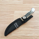 Frost Cutlery Fixed Knife 4" Stainless Steel Blade Stag Bone Resin/Nickel Silver Guard/Aluminum Pommel Handle W600SBR -Frost Cutlery - Survivor Hand Precision Knives & Outdoor Gear Store