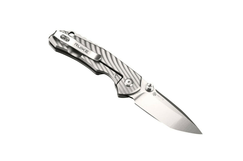 RUIKE M671-TZ Folding Knife 2.75" 154CM Steel Blade Gray Sculped Titanium Handle EM671TZ -RUIKE - Survivor Hand Precision Knives & Outdoor Gear Store