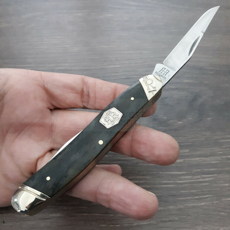 Rough Ryder Carnivore Jack Pocket Knife Stainless Steel Blades Black Smooth Bone Handle 2020 -Rough Ryder - Survivor Hand Precision Knives & Outdoor Gear Store