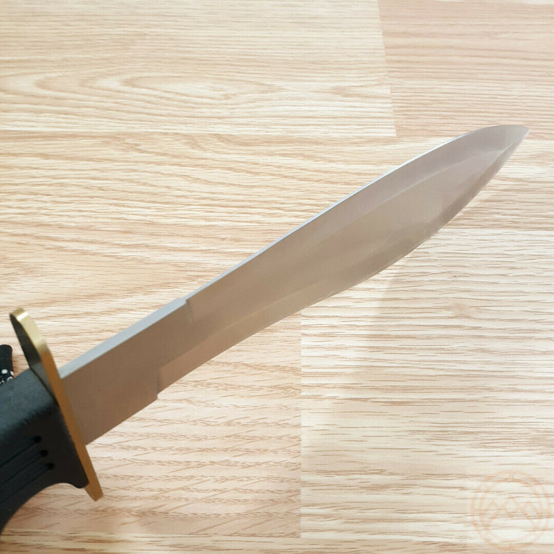Frost Cutlery Quicksilver Bowie Fixed Knife 9.75" Stainless Steel/Drop Point Blade Black Rubber Handle S577 -Frost Cutlery - Survivor Hand Precision Knives & Outdoor Gear Store