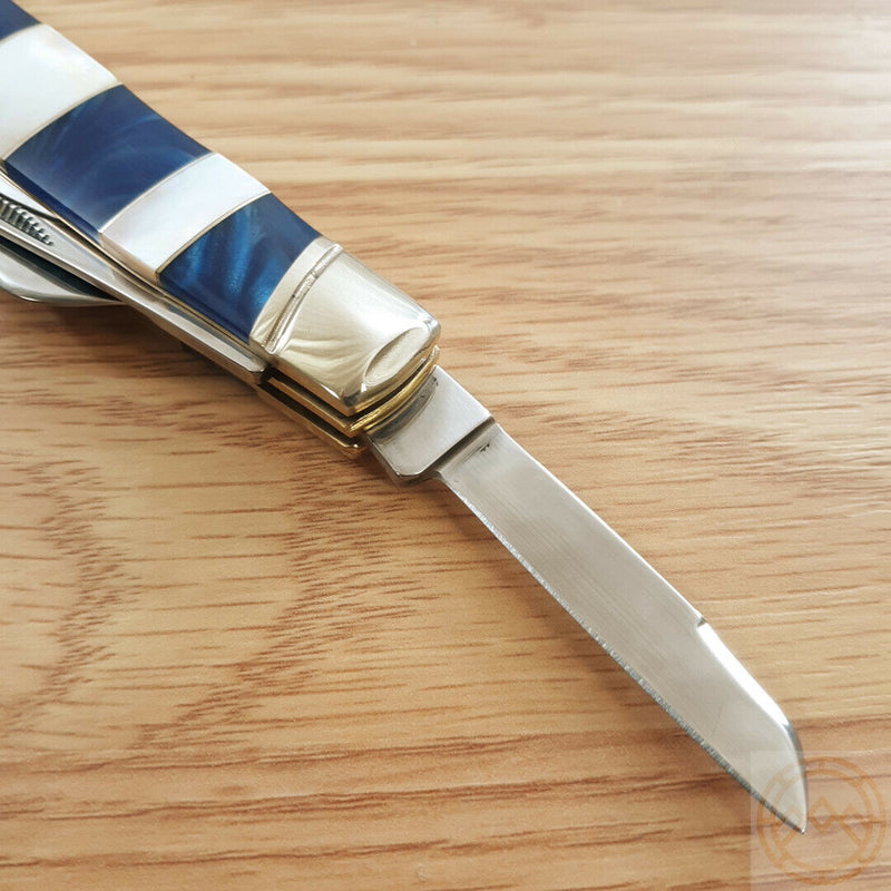 Rough Ryder Large Congress Pocket Knife Stainless Steel Blades Acrylic / Mother Of Pearl Handle 2022 -Rough Ryder - Survivor Hand Precision Knives & Outdoor Gear Store