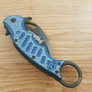 Fox Karambit Folding Knife 3" N690 Steel Blade Blue G10 / Carbon Fiber Handle 479BLT -Fox - Survivor Hand Precision Knives & Outdoor Gear Store