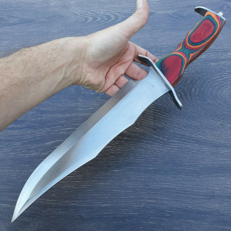 Wolf Two Tone Wood Fixed Blade Knife