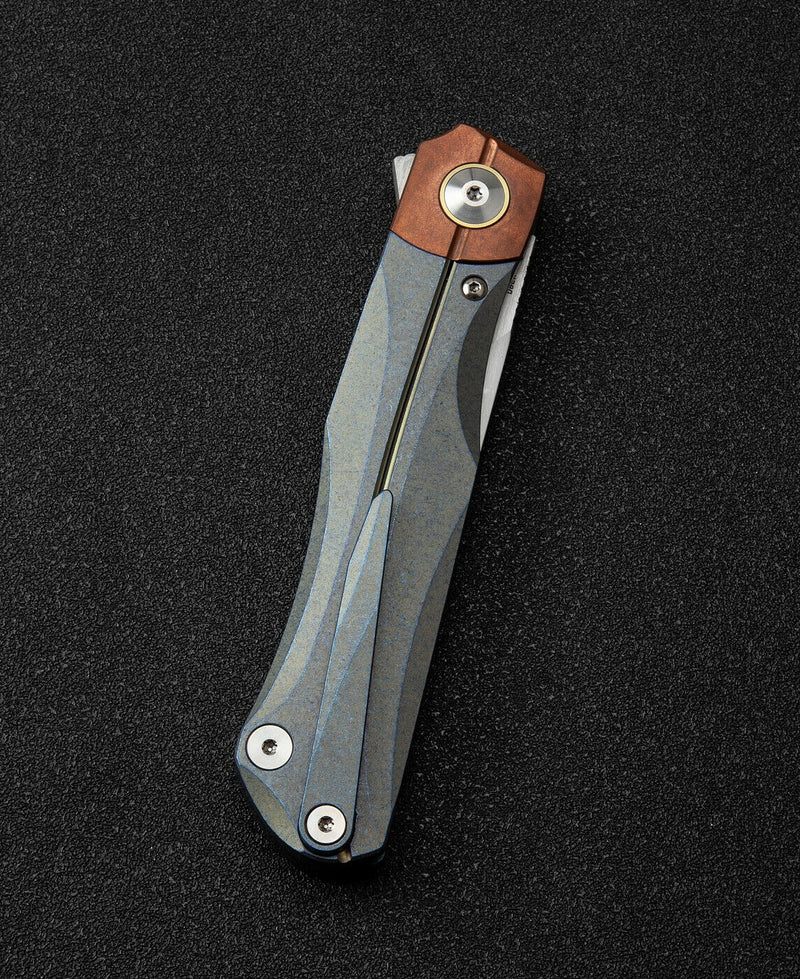 Bestech Knives THYRA Folding Knife 3.5" M390 Steel Blade Titanium/Copper Handle T2106D -Bestech Knives - Survivor Hand Precision Knives & Outdoor Gear Store