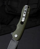 Bestech Knives Arctic Linerlock Folding Knife 3.5" D2 Tool Steel Blade Green G10 Handle G33B2 -Bestech Knives - Survivor Hand Precision Knives & Outdoor Gear Store