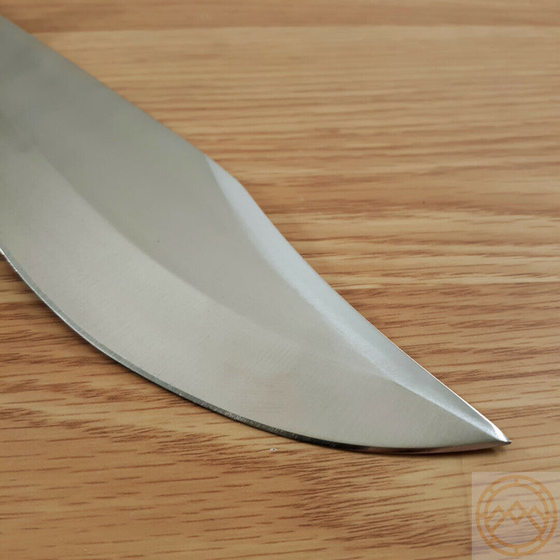 Frost Cutlery Whitetail Bowie Fixed Knife 9.5" Stainless Steel/Clip Point Blade Elk Stag Handle T005 -Frost Cutlery - Survivor Hand Precision Knives & Outdoor Gear Store