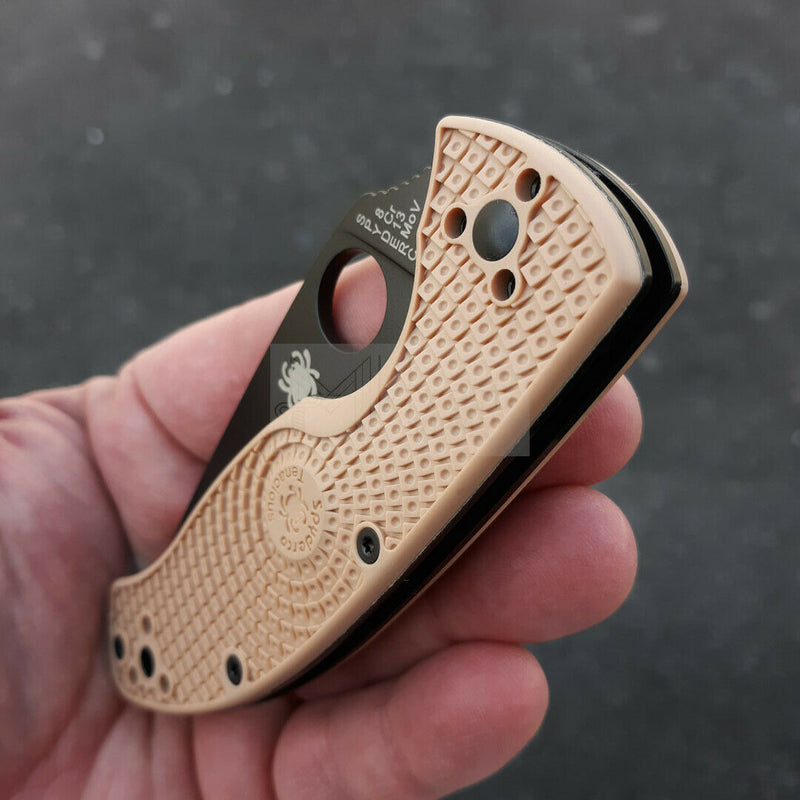 Spyderco Tenacious LWT Tan Folding Knife 3.38" 8Cr13MoV Steel Blade FRN Handle 122PTNBK -Spyderco - Survivor Hand Precision Knives & Outdoor Gear Store