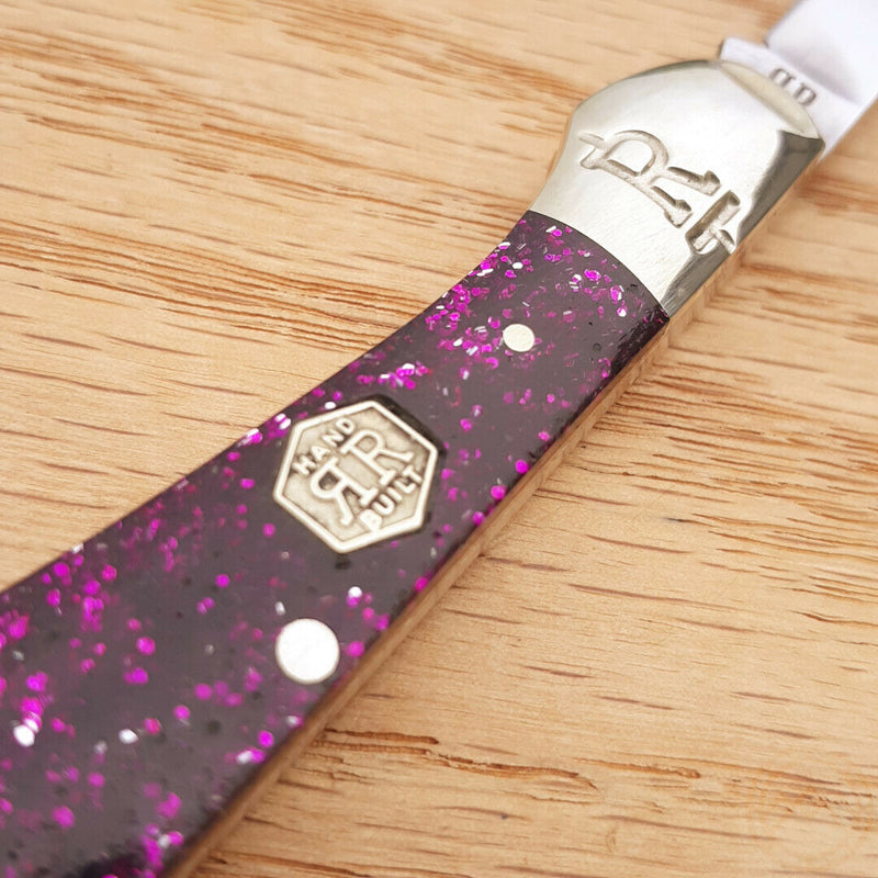 Rough Ryder Sparkle Folding Knife Stainless Steel Blade Purple Glitter Acrylic Handle 2019 -Rough Ryder - Survivor Hand Precision Knives & Outdoor Gear Store