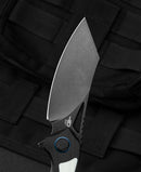 Bestech Knives Kasta Liner Folding Knife 3.5" 154CM Steel Blade Black And White G10 Handle KG45D -Bestech Knives - Survivor Hand Precision Knives & Outdoor Gear Store