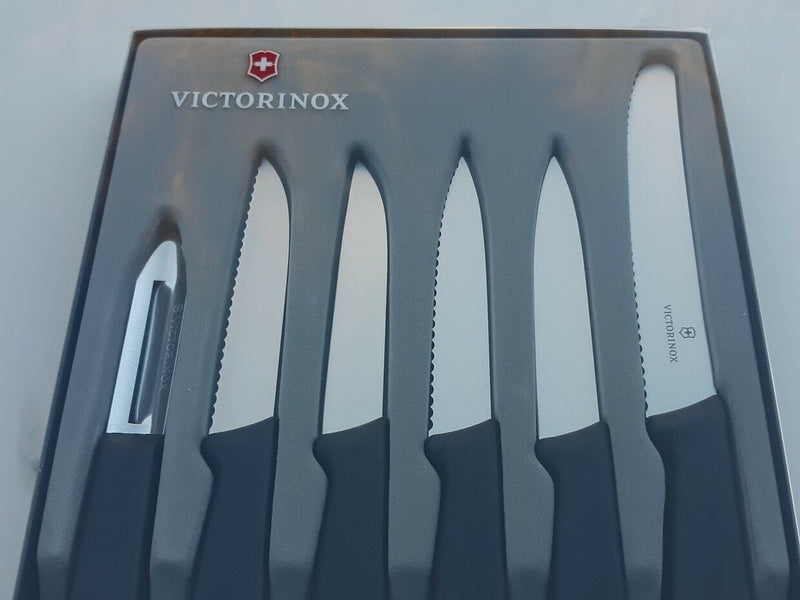 Victorinox Six Piece Paring Set Kitchen Knife Stainless Steel Blades Black Nylon Handles 511136 -Victorinox - Survivor Hand Precision Knives & Outdoor Gear Store