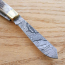 Fox-N-Hound Trapper Pocket Knife Damascus Steel Clip And Spey Blades Bone Handle 614 -Fox-N-Hound - Survivor Hand Precision Knives & Outdoor Gear Store