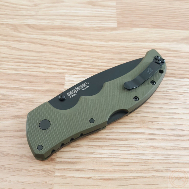 Cold Steel Recon 1 Lock Folding Knife 4" CPM S35VN Steel Spear Point Blade OD Green G10 Handle 27BSODBK -Cold Steel - Survivor Hand Precision Knives & Outdoor Gear Store