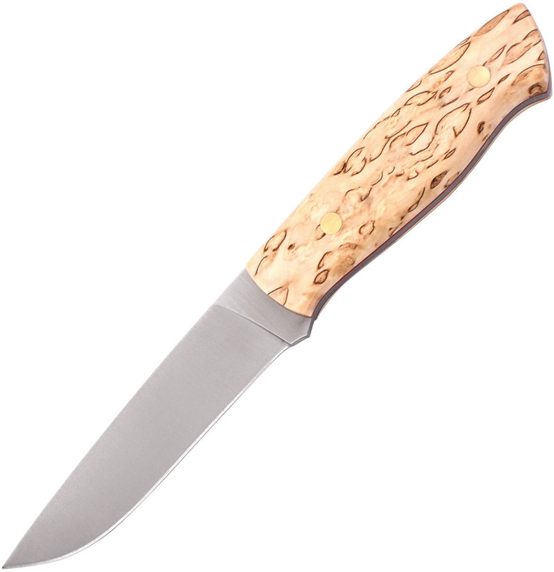 Brisa Trapper 115 Knife 4.5" Elmax Steel Flat Grind Blade Curly Birch Handle 072 -Brisa - Survivor Hand Precision Knives & Outdoor Gear Store