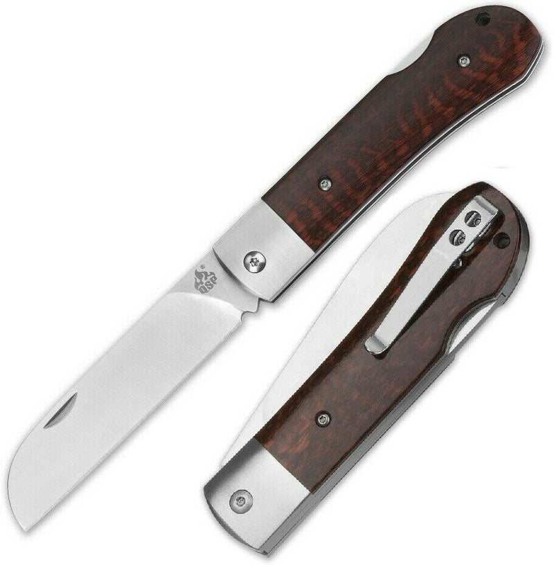 QSP Knife Worker Folding Knife 3.25" Bohler N690 Steel Blade Snakewood Handle 128C -QSP Knife - Survivor Hand Precision Knives & Outdoor Gear Store