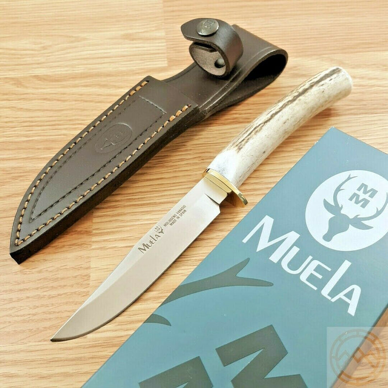 Muela Fixed Knife 4.75" 440A Steel Blade One-Piece Design Stag Handle 92894 -Muela - Survivor Hand Precision Knives & Outdoor Gear Store