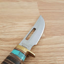 Rough Ryder Fixed Knife 4.5" Stainless Steel Skinner Blade Leather And Turquoise Handle 2390 -Rough Ryder - Survivor Hand Precision Knives & Outdoor Gear Store