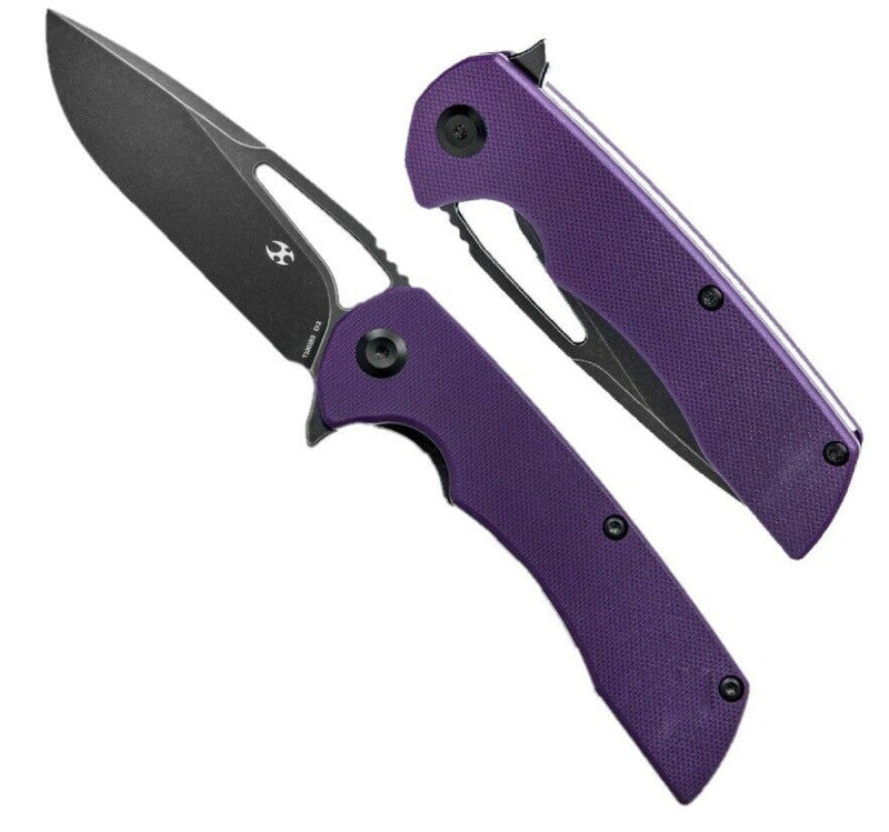 Kansept Knives Kryo Folding Knife 3.58" D2 Tool Steel Blade Purple G10 Handle 1001B3 -Kansept Knives - Survivor Hand Precision Knives & Outdoor Gear Store