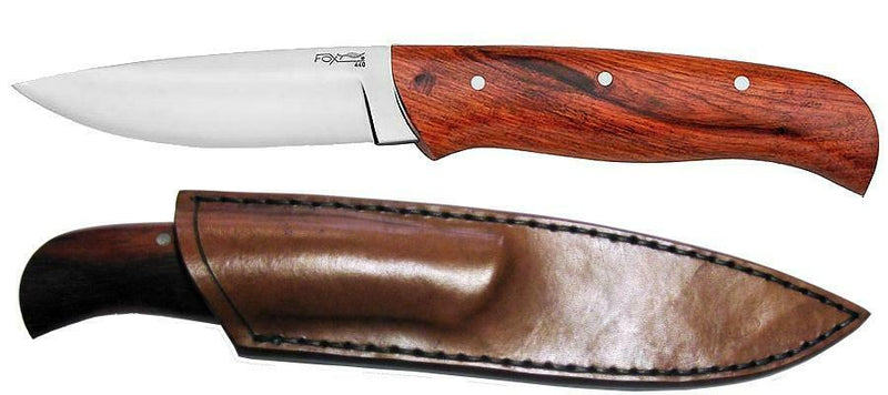 Fox Modox Fixed Knife 4.25" 440 Steel Full Tang Blade Brown Wood Handle CT639 -Fox - Survivor Hand Precision Knives & Outdoor Gear Store