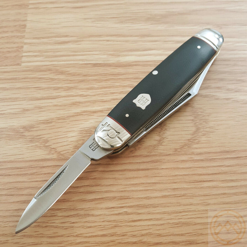 Rough Ryder Cattleman Pocket Knife 440 Steel Clip/Pen Blades Black Micarta Handle 2380 -Rough Ryder - Survivor Hand Precision Knives & Outdoor Gear Store