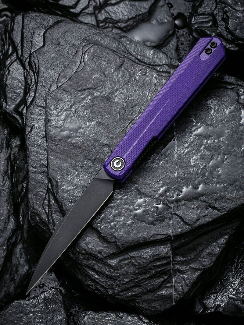 Civivi Clavi Linerlock Folding Knife 3" Nitro-V Steel Wharncliffe Blade Purple G10 Handle C210192 -Civivi - Survivor Hand Precision Knives & Outdoor Gear Store