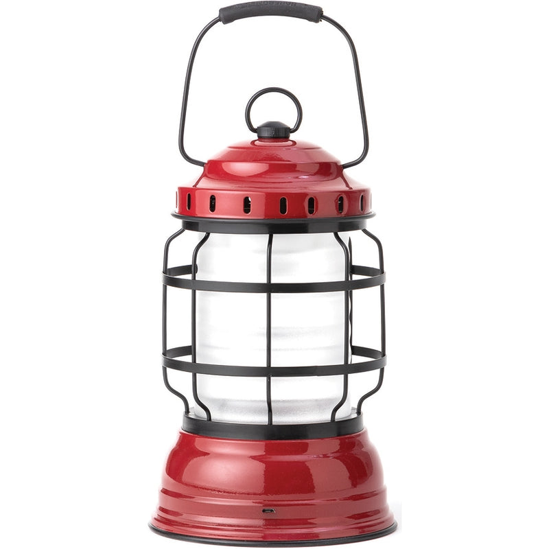 Barebones Living Forest Lantern Red 6" x 9.5" x 6" Rechargeable Stamped Steel/Plastic/Rubber Construction RE262 -Barebones Living - Survivor Hand Precision Knives & Outdoor Gear Store