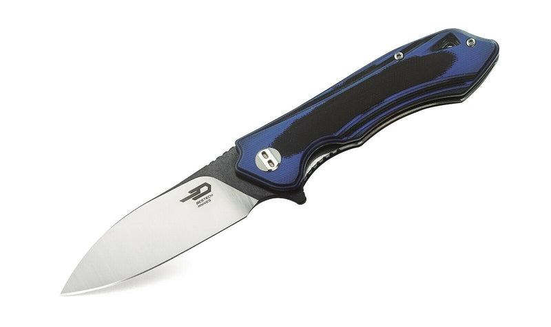 Bestech Knives Beluga Folding Knife 3" D2 Tool Steel Blade Black/Blue G10 Handle G11G1 -Bestech Knives - Survivor Hand Precision Knives & Outdoor Gear Store