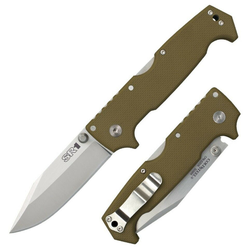 Cold Steel SR1 Folding Knife 4" CPM S35VN Steel Blade Green G10 Textured Handle 62L -Cold Steel - Survivor Hand Precision Knives & Outdoor Gear Store
