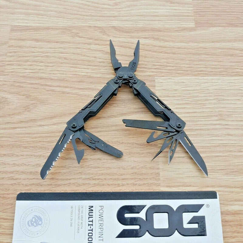 SOG Powerpint Multi Tool Pliers Wire Cutter Scissors Rulers Phillips Screwdriver GPP1002CP -SOG - Survivor Hand Precision Knives & Outdoor Gear Store