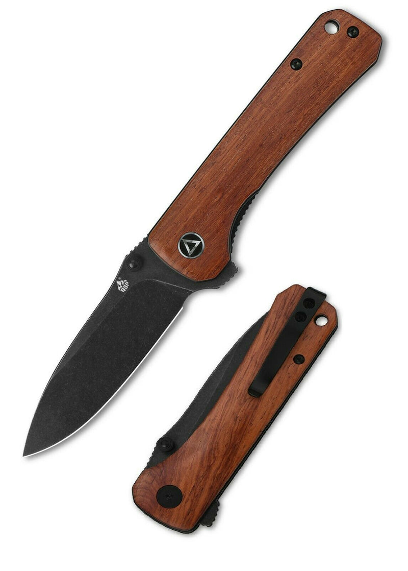 QSP Knife Hawk Folding Knife 3.25" Sandvik 14C28N Steel Blade Mkuruti Wood Handle 131O2 -QSP Knife - Survivor Hand Precision Knives & Outdoor Gear Store