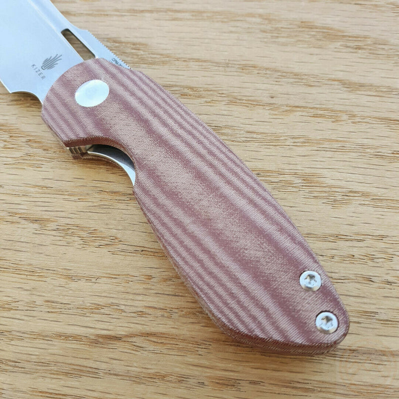 Kizer Cutlery October Folding Knife 3" CPM-20CV Steel Blade Red Micarta Handle V3569A2 -Kizer Cutlery - Survivor Hand Precision Knives & Outdoor Gear Store