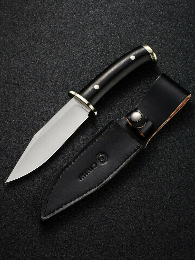 Civivi Teton Tickler Fixed Knife 5.5" D2 Tool Steel Clip Point Blade Black G10 Handle C200721 -Civivi - Survivor Hand Precision Knives & Outdoor Gear Store