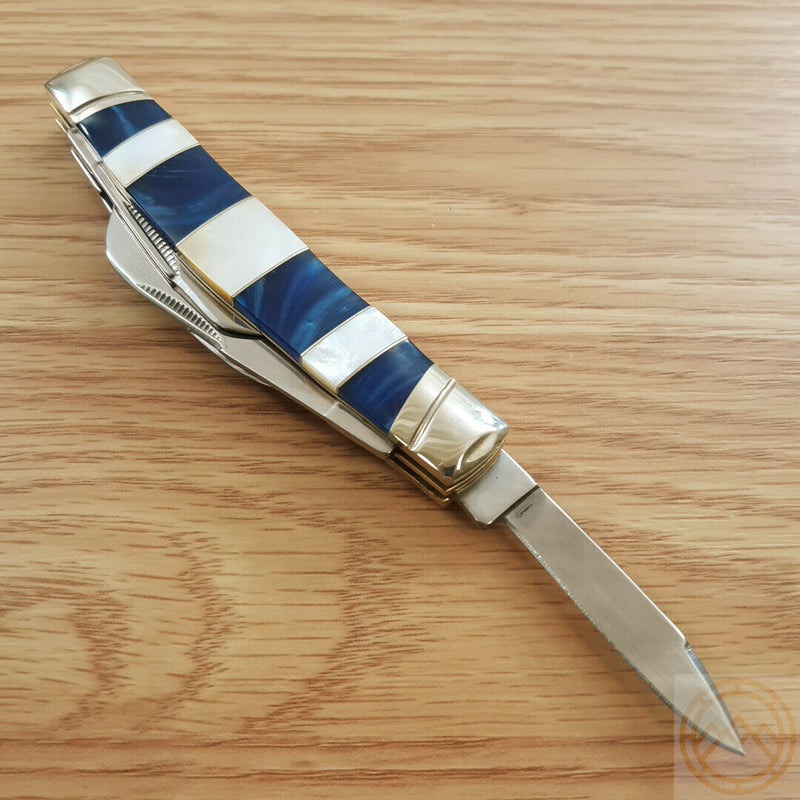 Rough Ryder Large Congress Pocket Knife Stainless Steel Blades Acrylic / Mother Of Pearl Handle 2022 -Rough Ryder - Survivor Hand Precision Knives & Outdoor Gear Store