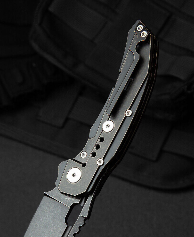 Bestech Knives Exploit Folding Knife 3.13" S35VN Steel Blade Black Titanium Handle KT2005C -Bestech Knives - Survivor Hand Precision Knives & Outdoor Gear Store