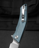 Bestech Knives Cubis Folding Knife 3.13" D2 Tool Steel Blade Blue Canvas Micarta Handle KG42C -Bestech Knives - Survivor Hand Precision Knives & Outdoor Gear Store