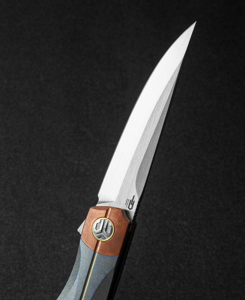 Bestech Knives THYRA Folding Knife 3.5" M390 Steel Blade Titanium/Copper Handle T2106D -Bestech Knives - Survivor Hand Precision Knives & Outdoor Gear Store