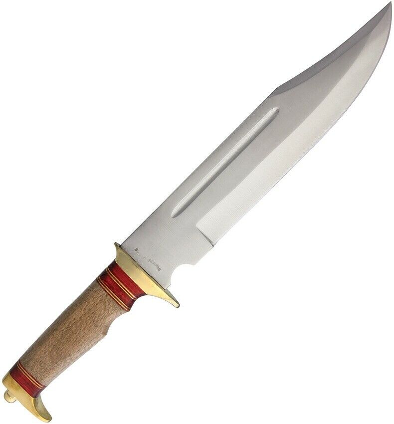 Fox-N-Hound Bowie Fixed Knife 11.5" Stainless Blade Brown/Red Pakkawood Handle 120 -Fox-N-Hound - Survivor Hand Precision Knives & Outdoor Gear Store