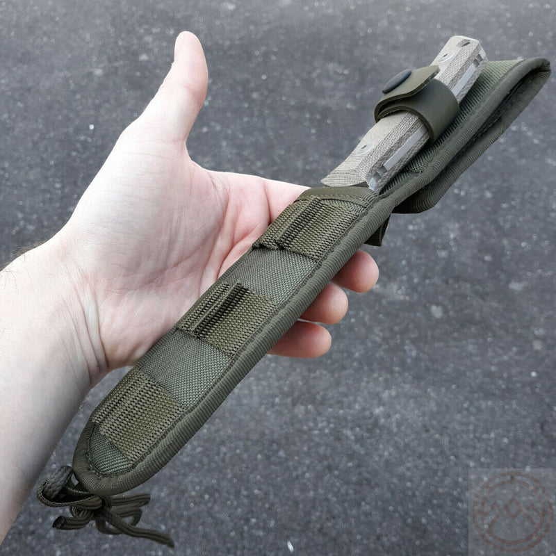 Fox Exagon Tactical Fixed Knife 5.5" 440C Steel Blade Green Canvas Micarta Handle 1665TK -Fox - Survivor Hand Precision Knives & Outdoor Gear Store
