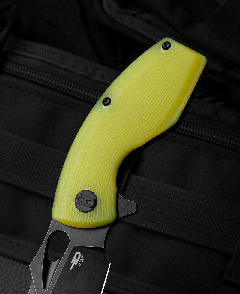 Bestech Knives Lizard Linerlock Folding Knife 2.5" D2 Tool Steel Blade Lime G-10 Handle KG39F -Bestech Knives - Survivor Hand Precision Knives & Outdoor Gear Store