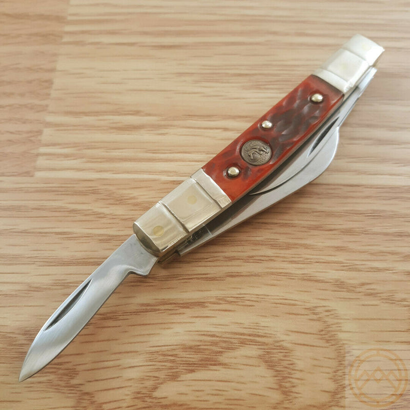 Hen & Rooster Congress Pocket Knife Stainless Steel Blades Pick Bone Handle 324CORPB -Hen & Rooster - Survivor Hand Precision Knives & Outdoor Gear Store