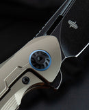 Bestech Knives Marukka Folding Knife 3.63" Bohler M390 Steel Blade Bronze Titanium Handle KT2002C -Bestech Knives - Survivor Hand Precision Knives & Outdoor Gear Store