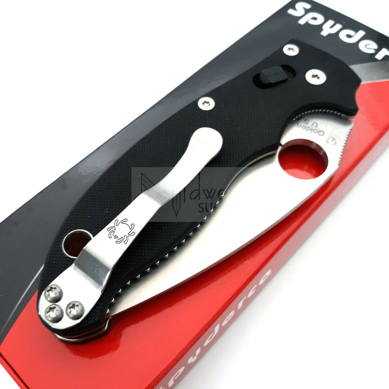 Spyderco Manix 2 Ball Bearing Lock Folding Knife 3.38" CPM S30V Steel Blade Black G10 Handle 101GP2 -Spyderco - Survivor Hand Precision Knives & Outdoor Gear Store