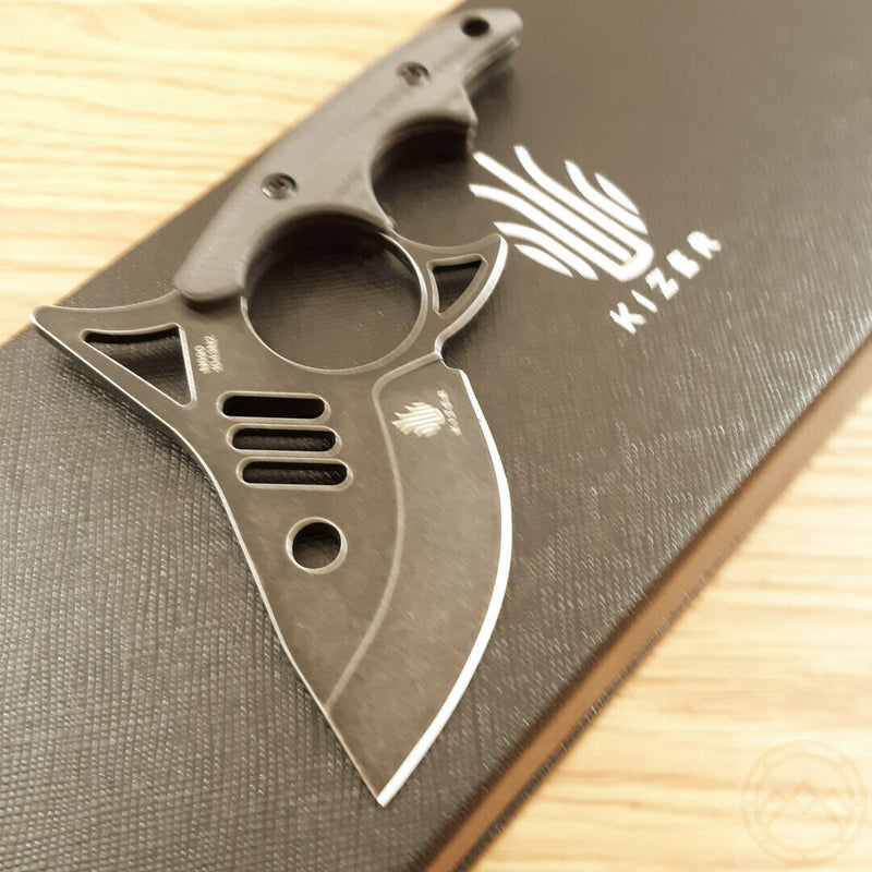 Kizer Cutlery Shark Fixed Knife 2.5" Bohler N690 Steel Blade Carbon Fiber Handle 1043N2 -Kizer Cutlery - Survivor Hand Precision Knives & Outdoor Gear Store
