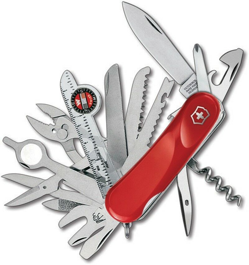 Victorinox Swiss Army Evolution S54 Pocket Knife Stainless Implements Red Handle 25393SEX2 -Victorinox - Survivor Hand Precision Knives & Outdoor Gear Store