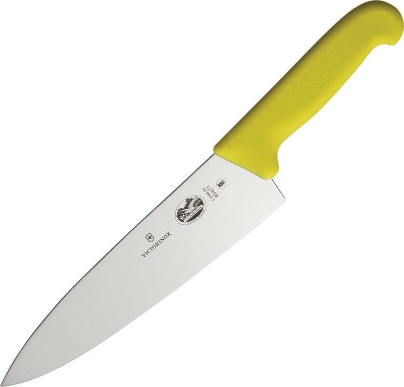 Victorinox Chef's Fixed Knife 8.5" Stainless Steel Blade Yellow Fibrox Handle 5206820 -Victorinox - Survivor Hand Precision Knives & Outdoor Gear Store