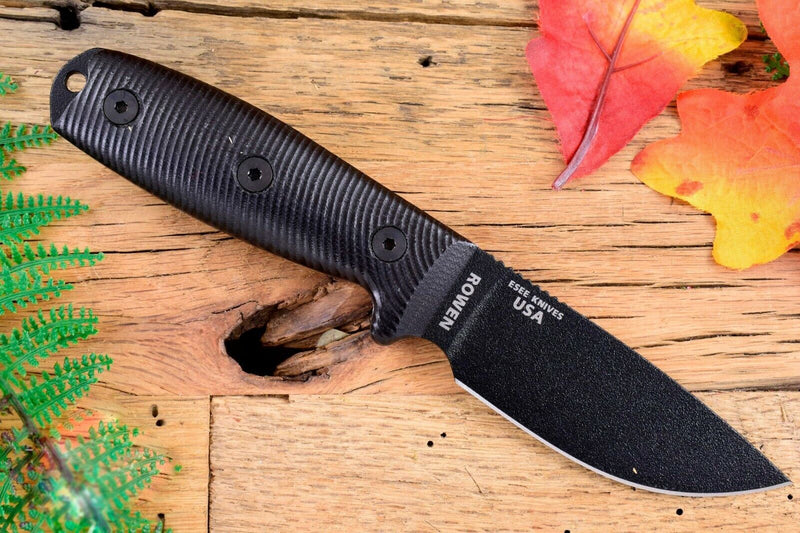 ESEE Model 3 Fixed Knife 3.88" Black Powder Coated 1095HC Steel Blade 3D Machined G10 Handle 3PMB001 -ESEE - Survivor Hand Precision Knives & Outdoor Gear Store