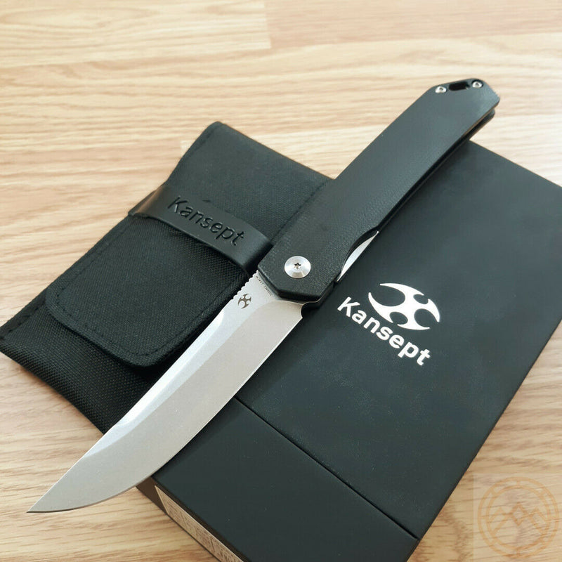 Kansept Knives Hazakura Folding Knife 3.5" 154CM Steel Blade Black G10 Handle 1019C1 -Kansept Knives - Survivor Hand Precision Knives & Outdoor Gear Store