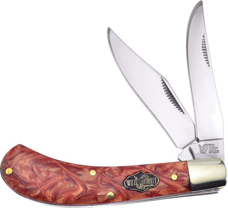 Frost Cutlery Saddlehorn Pocket Knife Stainless Steel Blades Whiskey Resin Handle TC528WR -Frost Cutlery - Survivor Hand Precision Knives & Outdoor Gear Store