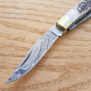 Fox-N-Hound Trapper Pocket Knife Damascus Steel Clip And Spey Blades Bone Handle 614 -Fox-N-Hound - Survivor Hand Precision Knives & Outdoor Gear Store