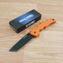 Cold Steel Recon 1 Lock Folding Knife 4" Black DLC Coated S35VN Steel Tanto Blade Orange G10 Handle 27BTORBK -Cold Steel - Survivor Hand Precision Knives & Outdoor Gear Store